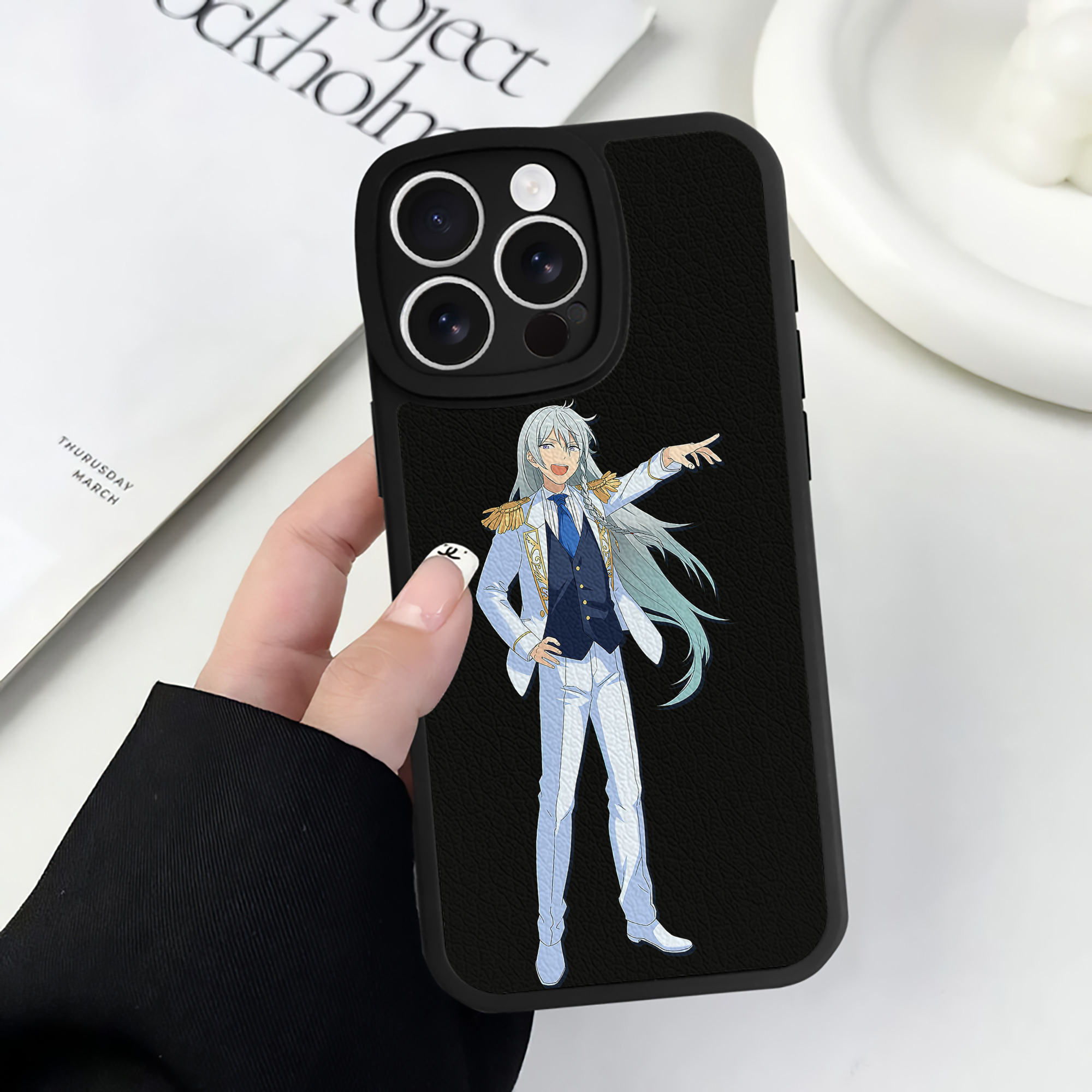 （画像用） あんさんぶるスターズ! Ensemble Stars 【iPhone 16シリーズ対応】シリコンスマホケース（レザー調） 材質：シリコン